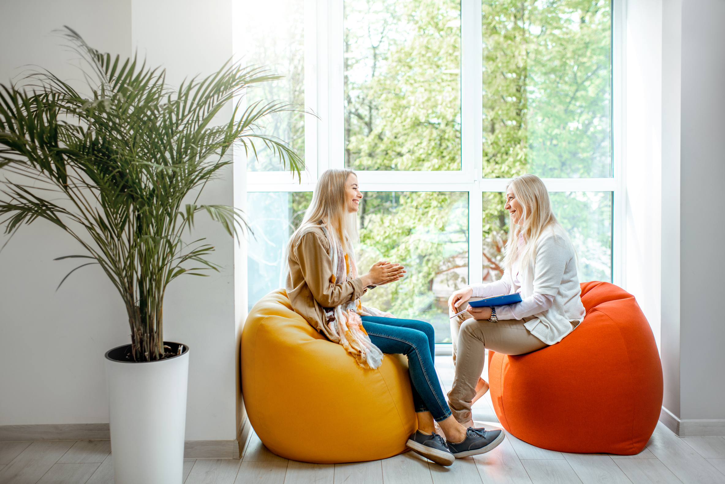 Woman with psychologist in the office